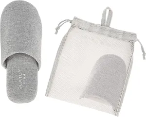 BUXTON Cozy Lightweight and Memory foam Indoor Slippers for Womens and Mens(unisex), Foldable Slippers with Mesh bag-For Home,Travel,Spa and Hotel