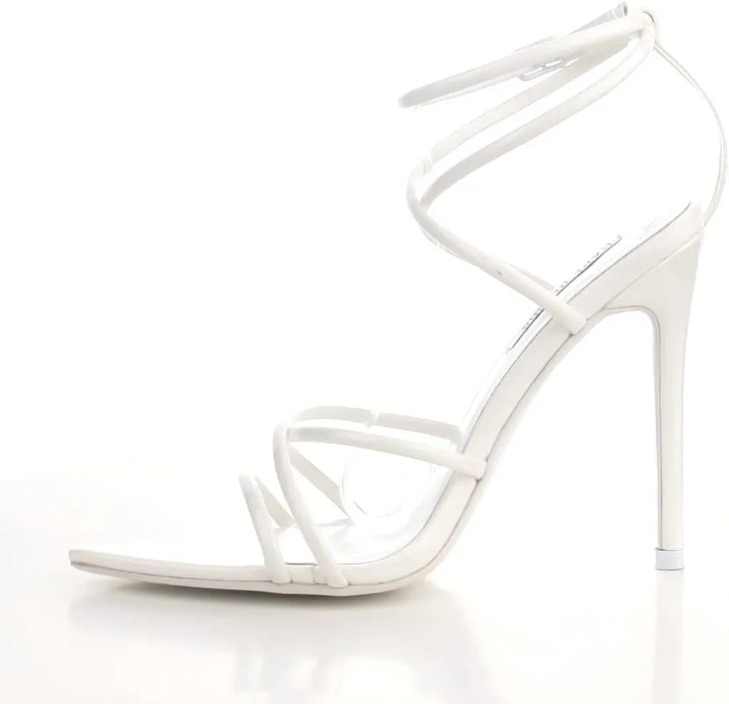 Cape Robbin Ada Strappy Pointy Open Toe Ankle Strap Stiletto Heel Sandals Black