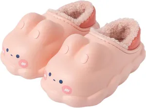 Caramella Bubble Women Cute Bunny Animal Slippers Memory Foam Cotton Rabbit House Shoes for Adults Indoor Outdoor