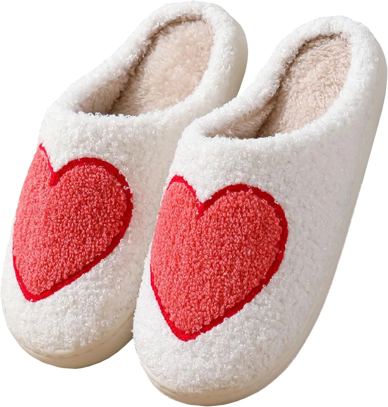 Cartoon Slippers for Womens Mens Cute Cozy Plush Warm Slip-on House Shoes for Indoor and Outdoor Meet Me at Midnight Strawberry Mushroom Evil Eyes Love Heart Slippers