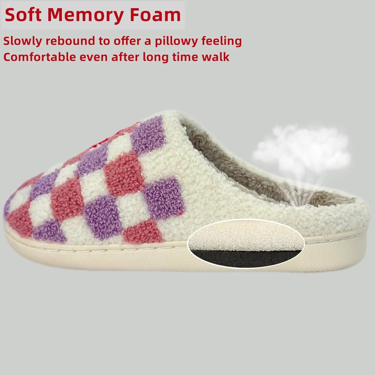 Cartoon Slippers for Womens Mens Cute Cozy Plush Warm Slip-on House Shoes for Indoor and Outdoor Meet Me at Midnight Strawberry Mushroom Evil Eyes Love Heart Slippers