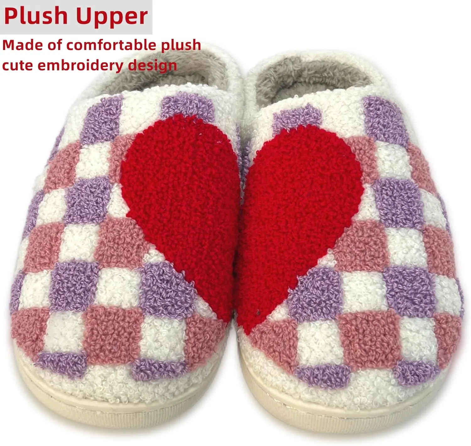 Cartoon Slippers for Womens Mens Cute Cozy Plush Warm Slip-on House Shoes for Indoor and Outdoor Meet Me at Midnight Strawberry Mushroom Evil Eyes Love Heart Slippers