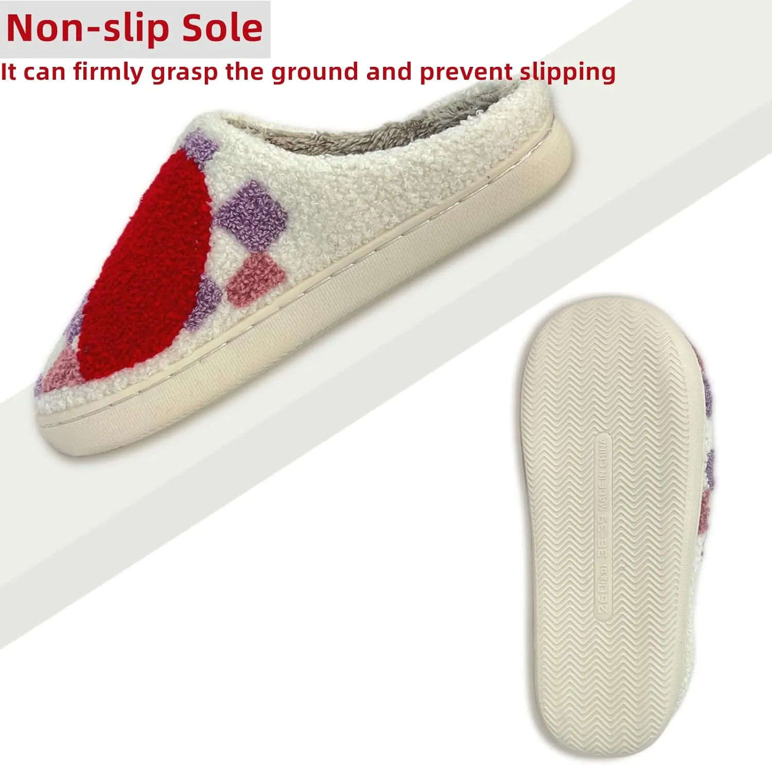 Cartoon Slippers for Womens Mens Cute Cozy Plush Warm Slip-on House Shoes for Indoor and Outdoor Meet Me at Midnight Strawberry Mushroom Evil Eyes Love Heart Slippers