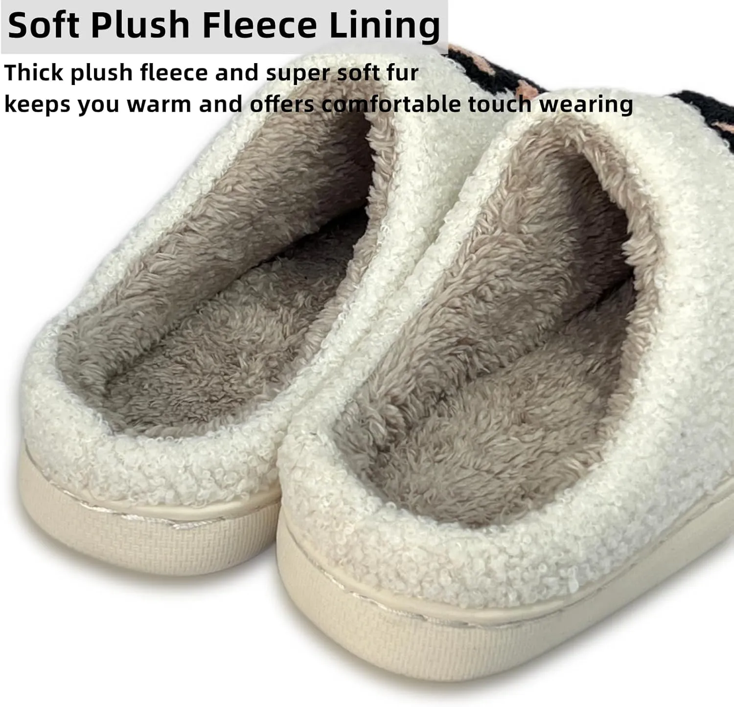Cartoon Slippers for Womens Mens Cute Cozy Plush Warm Slip-on House Shoes for Indoor and Outdoor Meet Me at Midnight Strawberry Mushroom Evil Eyes Love Heart Slippers