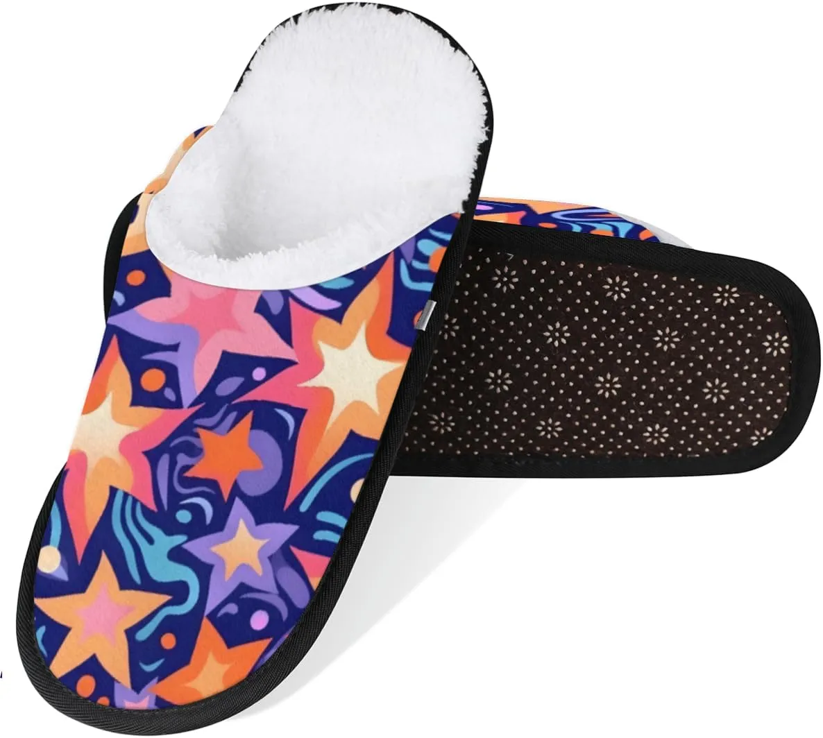 Cat Women's Indoor Bedroom Slippers Soft Fuzzy Slip On House Slippers for Winter Bedroom Outdoor