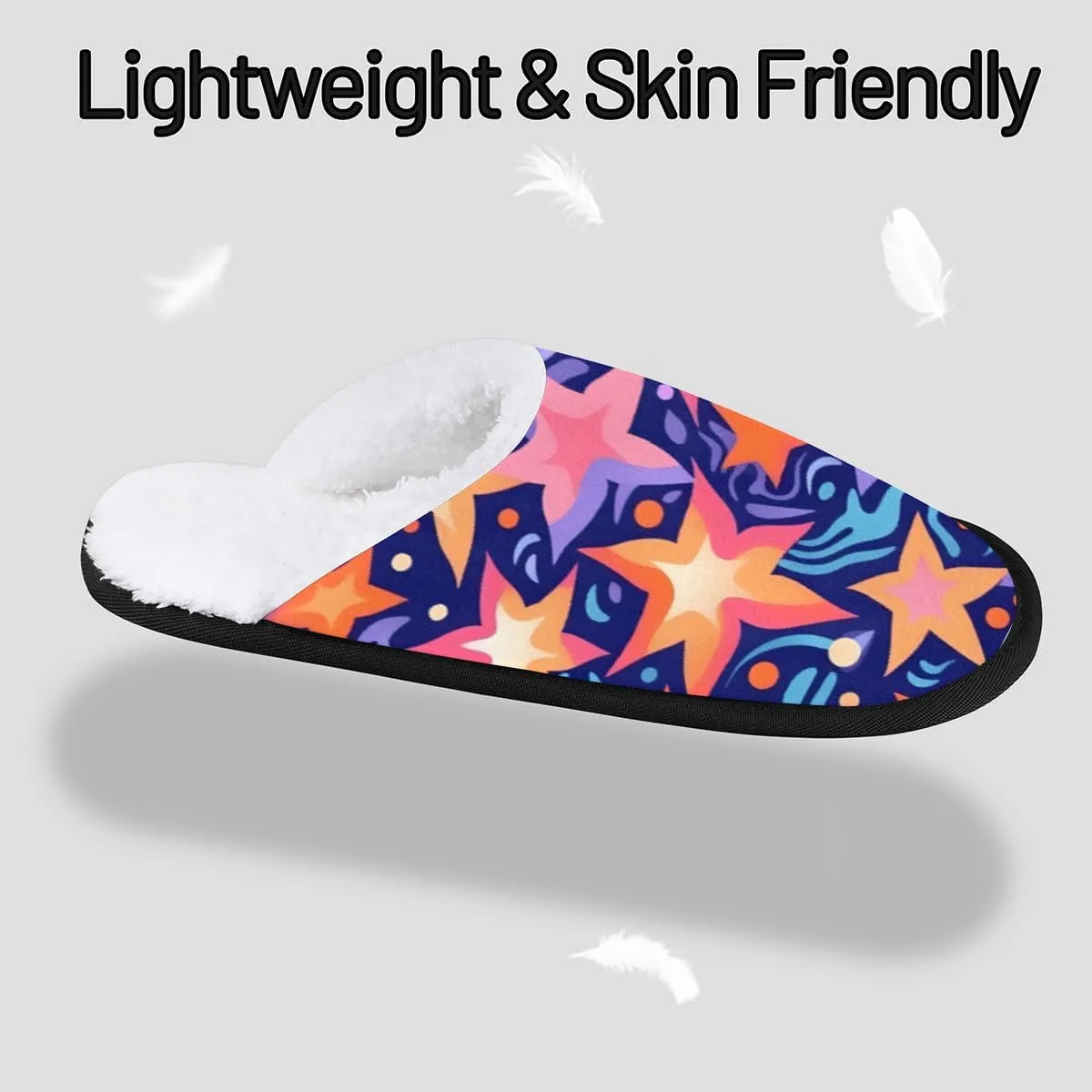 Cat Women's Indoor Bedroom Slippers Soft Fuzzy Slip On House Slippers for Winter Bedroom Outdoor