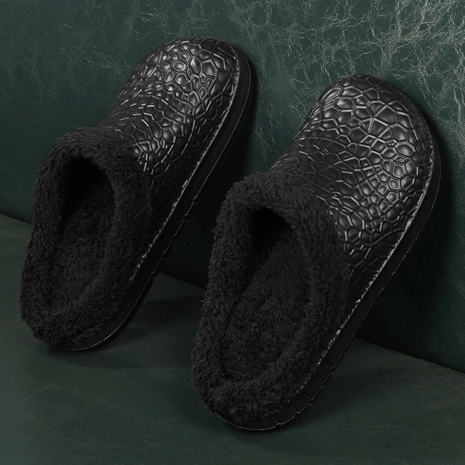 CERYTHRINA Mens Womens Lined Clogs Cotton Lining Indoor Outdoor Waterproof Walking Garden Clogs Shoes Winter Slippers