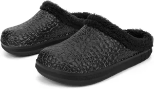 CERYTHRINA Mens Womens Lined Clogs Cotton Lining Indoor Outdoor Waterproof Walking Garden Clogs Shoes Winter Slippers
