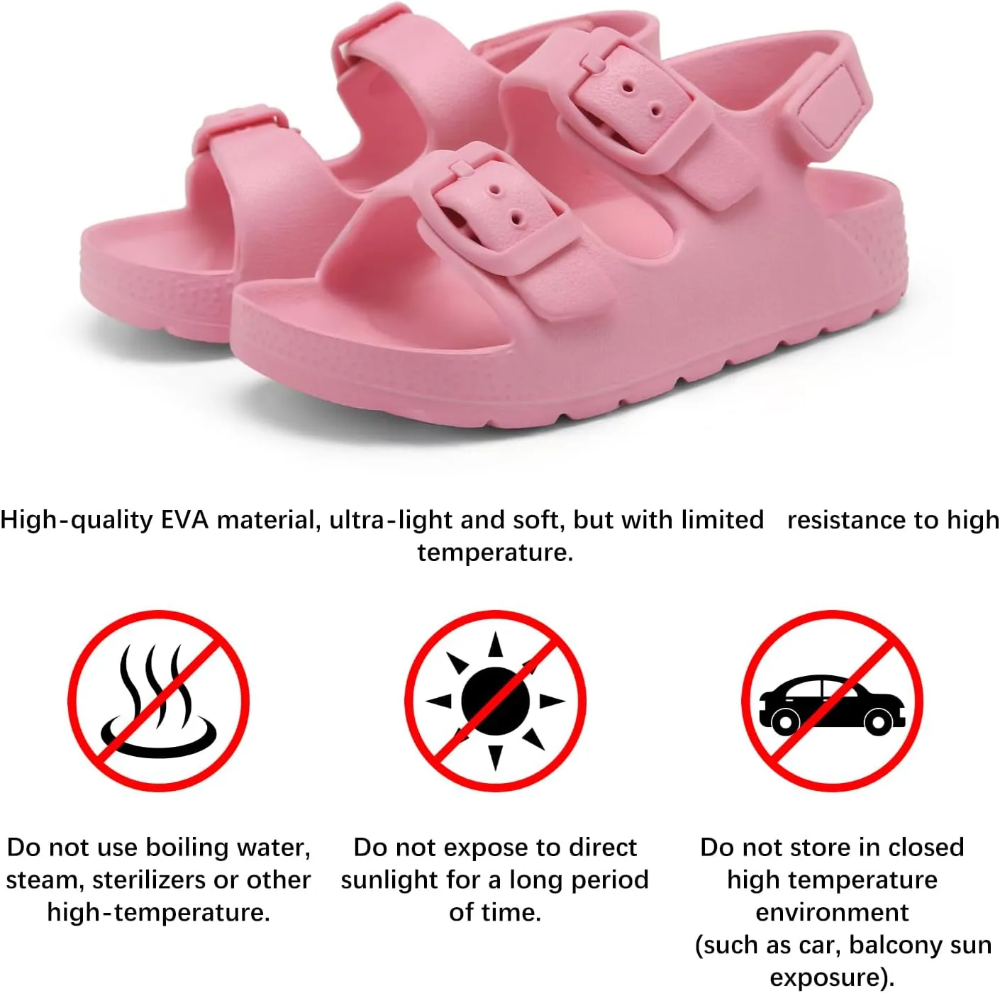 ChayChax Toddler Boys Girls Double Buckle Sandals Children's Adjustable Back Strap Water Sandal