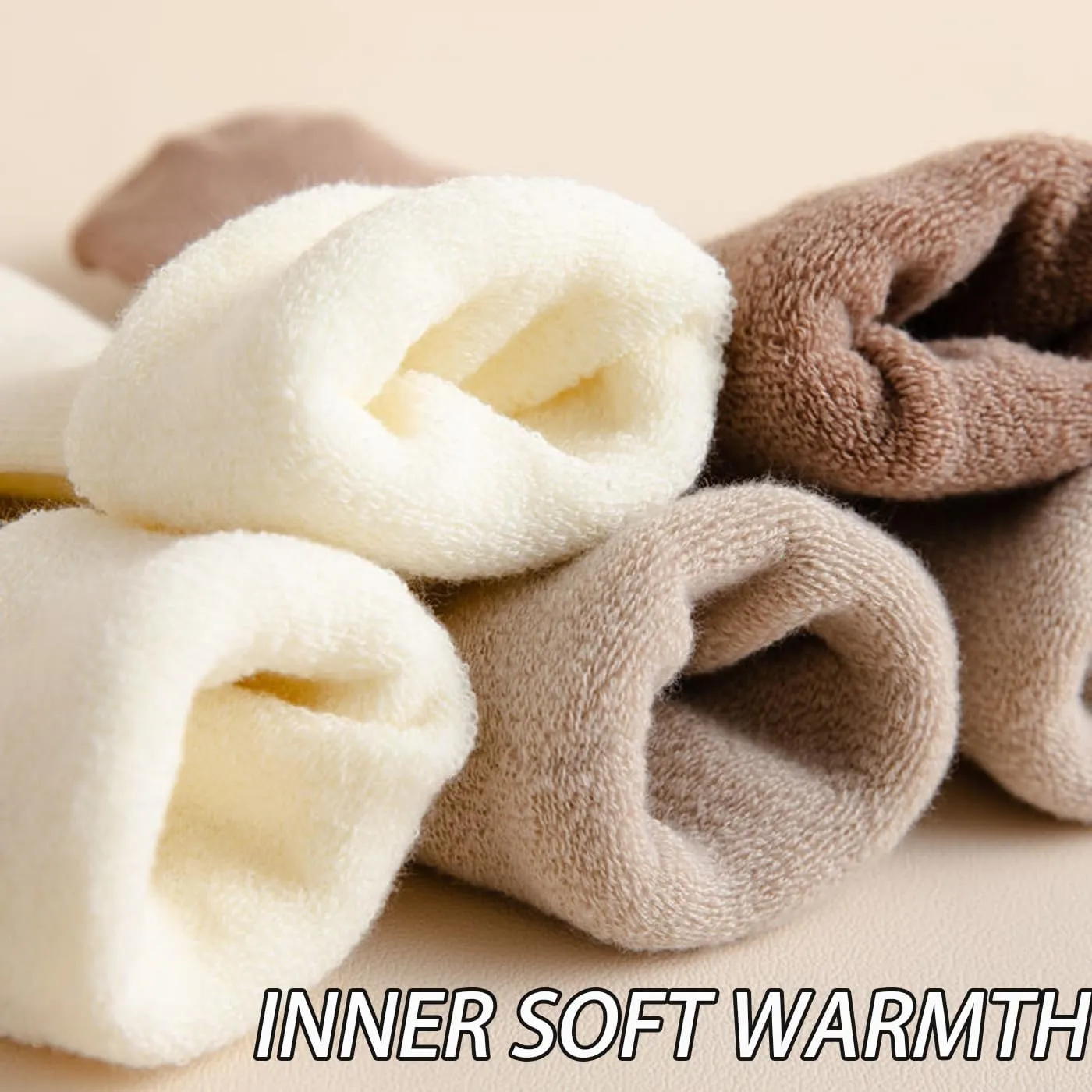 CHUNFO Warm Women Ankle Winter Thermal Boot Socks Cute Christmas Cotton Slipper Crew Sock 6 Pairs