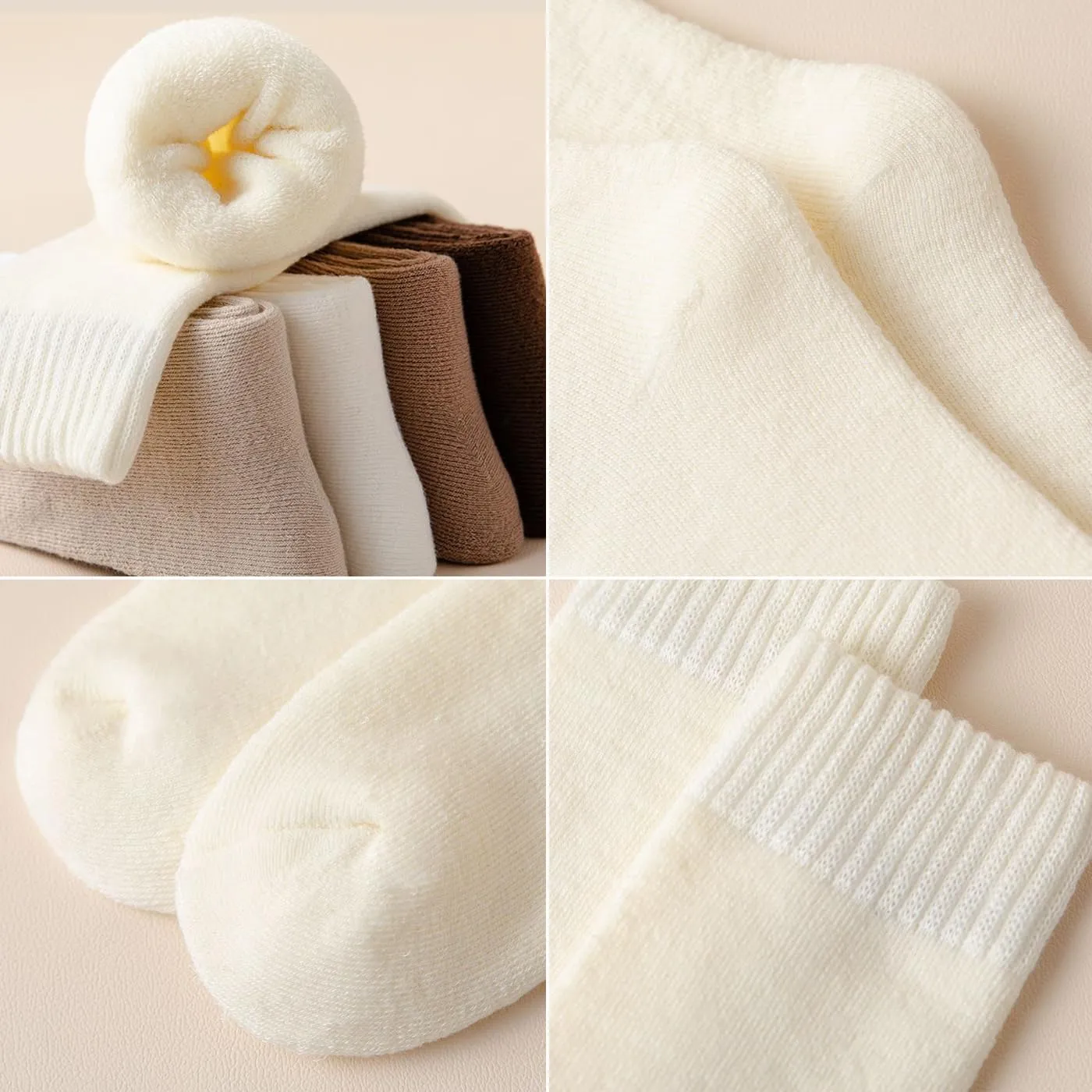 CHUNFO Warm Women Ankle Winter Thermal Boot Socks Cute Christmas Cotton Slipper Crew Sock 6 Pairs