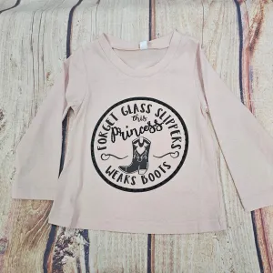 CLEARANCE ML KIDS PINK FORGET THE GLASS SLIPPER LS TEE