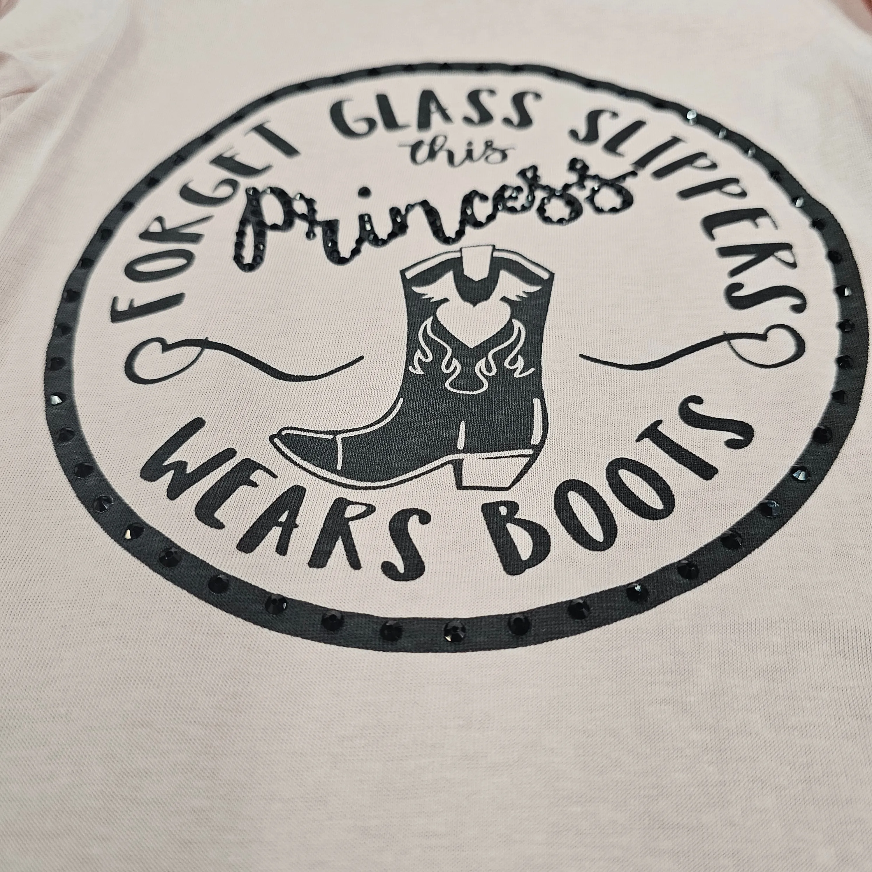 CLEARANCE ML KIDS PINK FORGET THE GLASS SLIPPER LS TEE