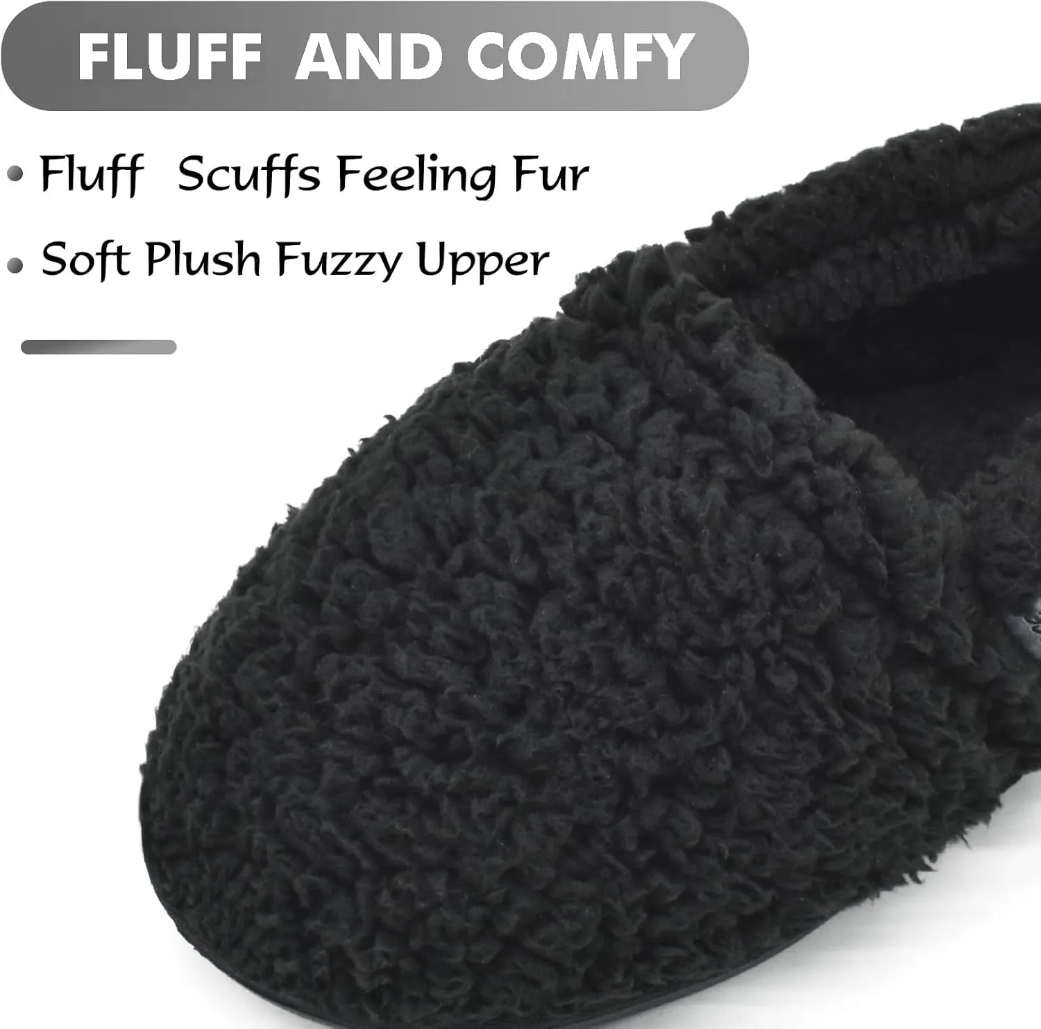 COFACE Womens Slippers Fuzzy Fluff Memory Foam Soft Plush Sherpa Fleece Lined House Slipper For Women Cozy Cushion Ladies Lightweight Warm Cloud Indoor Outdoor
