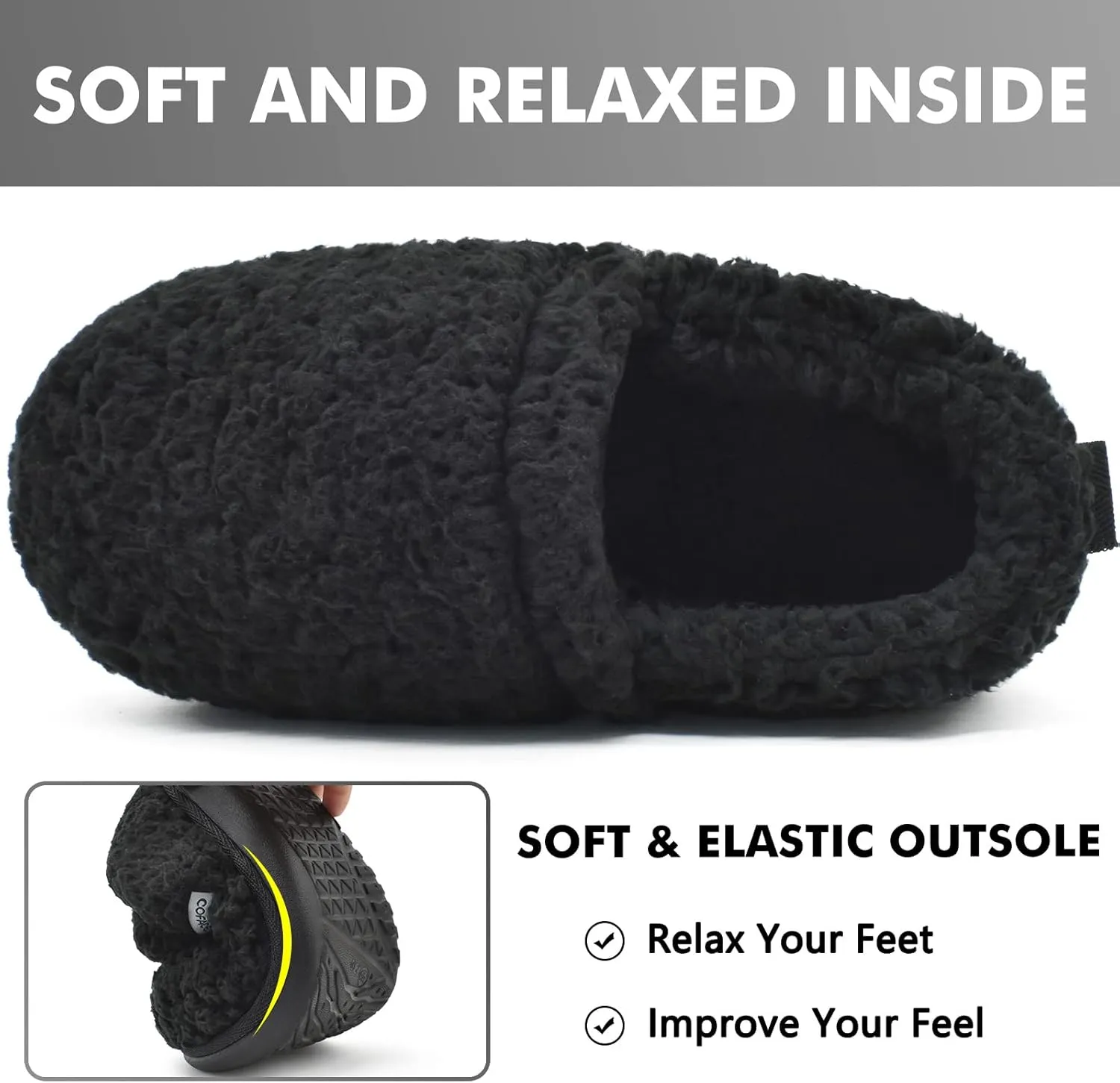 COFACE Womens Slippers Fuzzy Fluff Memory Foam Soft Plush Sherpa Fleece Lined House Slipper For Women Cozy Cushion Ladies Lightweight Warm Cloud Indoor Outdoor