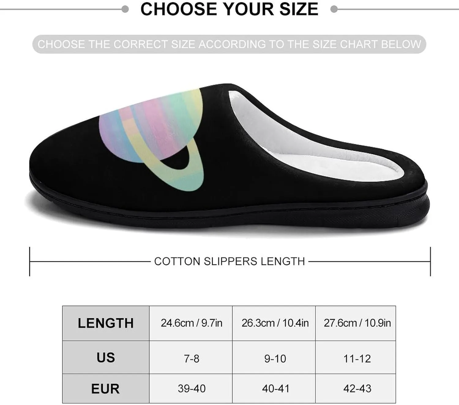 Colourful Earth Women's House Slippers Warm Anti-Slip Cotton Slippers Home Shoes Indoor Outdoor