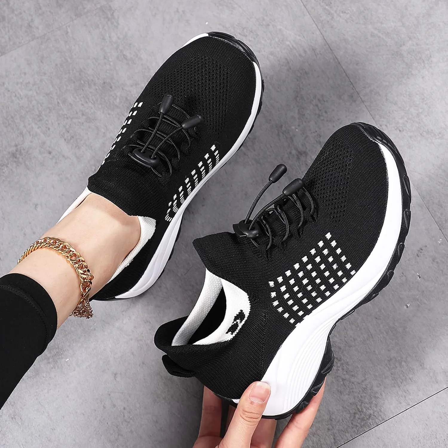 Comfort Wear Orthowear Shoes for Women Plantar Fasciitis Ortho Stretch Cushion Shoes for Women, Comfortable Orthopedic Walking Sneakers Nurse Shoe Mesh Breathable Diabetic Shoe