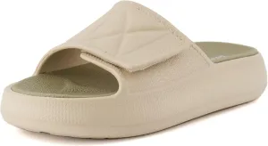 CUSHIONAIRE Women's Biggie recovery slide sandal with  Comfort and adjustable strap