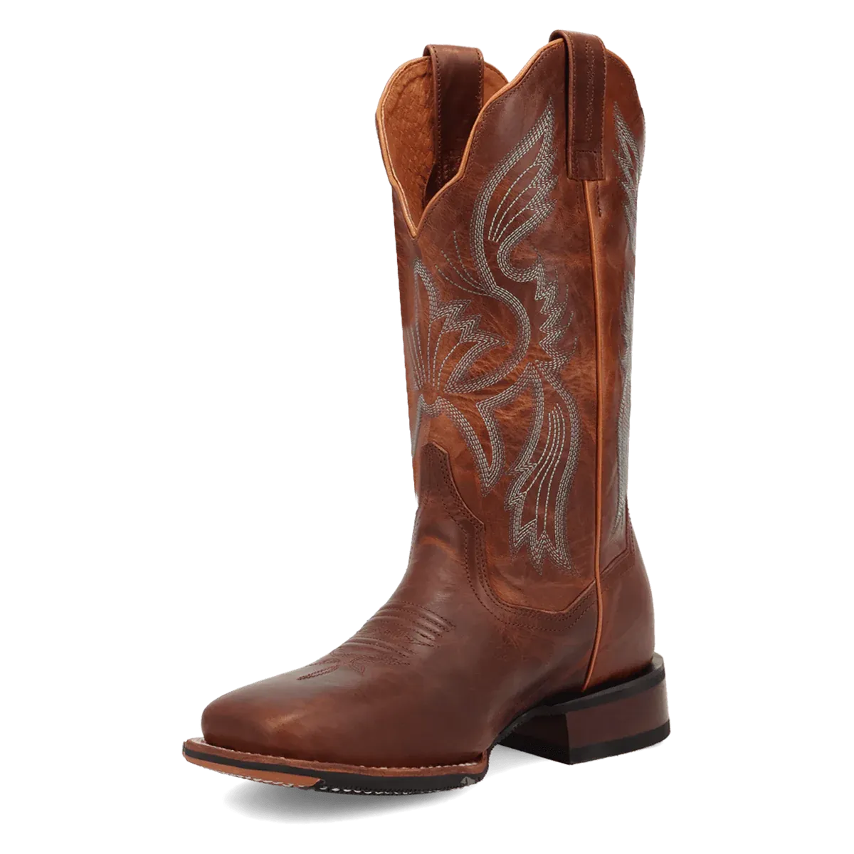 Dan Post Women's Lizzie Square Toe Boot in Brandy Brown