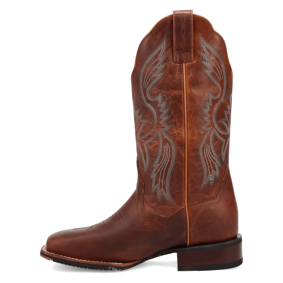 Dan Post Women's Lizzie Square Toe Boot in Brandy Brown