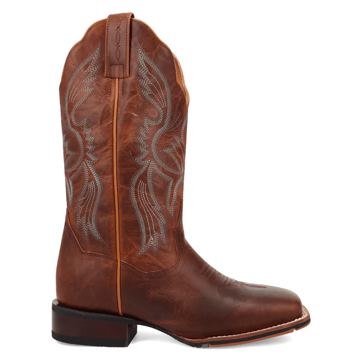 Dan Post Women's Lizzie Square Toe Boot in Brandy Brown