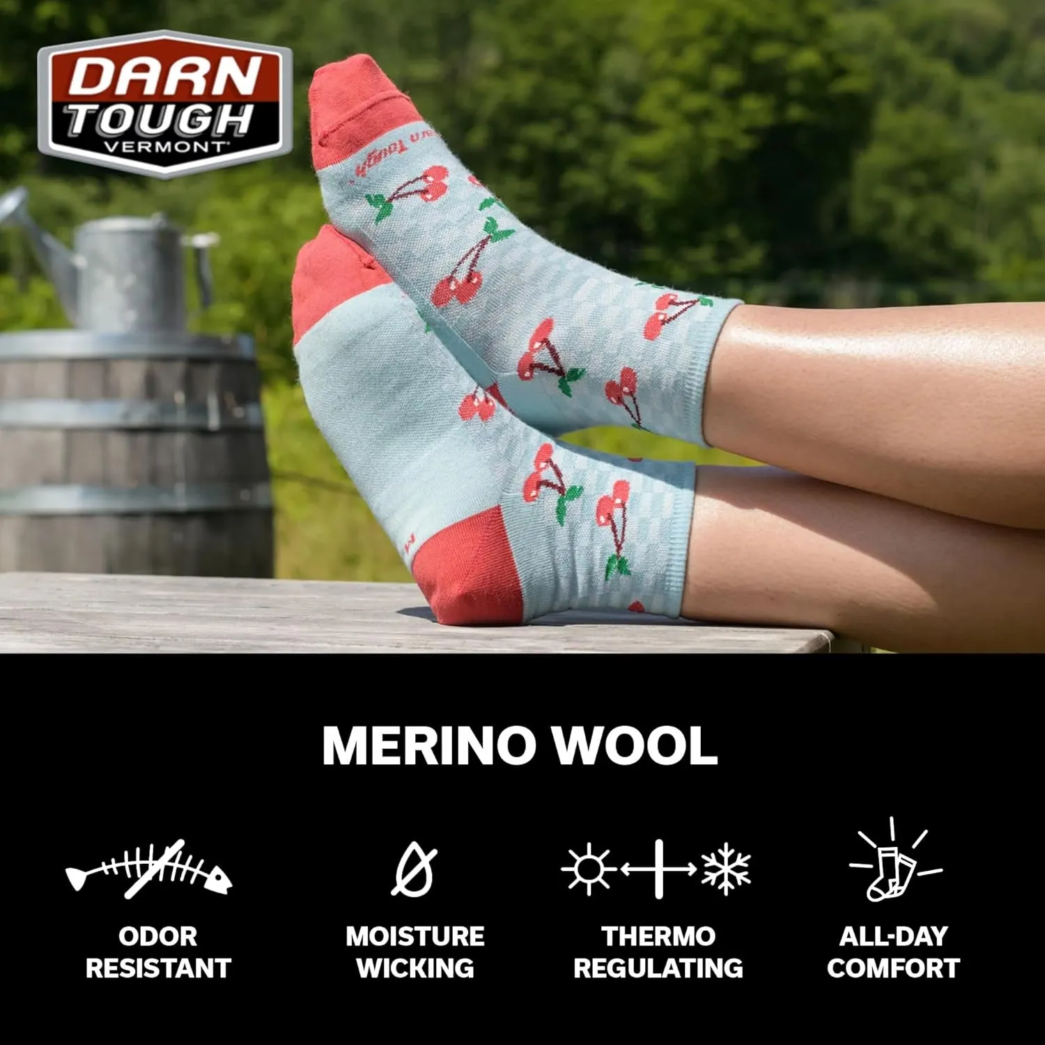 Darn Tough Women's Fruit Stand Shorty Lightweight Lifestyle Sock (Style 6102)