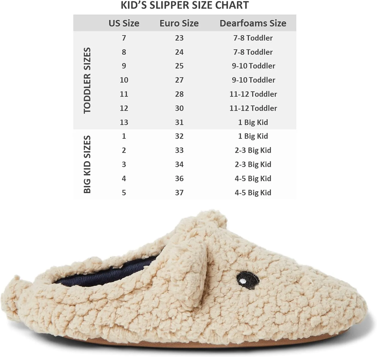 Dearfoams Baby-Girl's Matching Family Collection Lil Bear Slipper