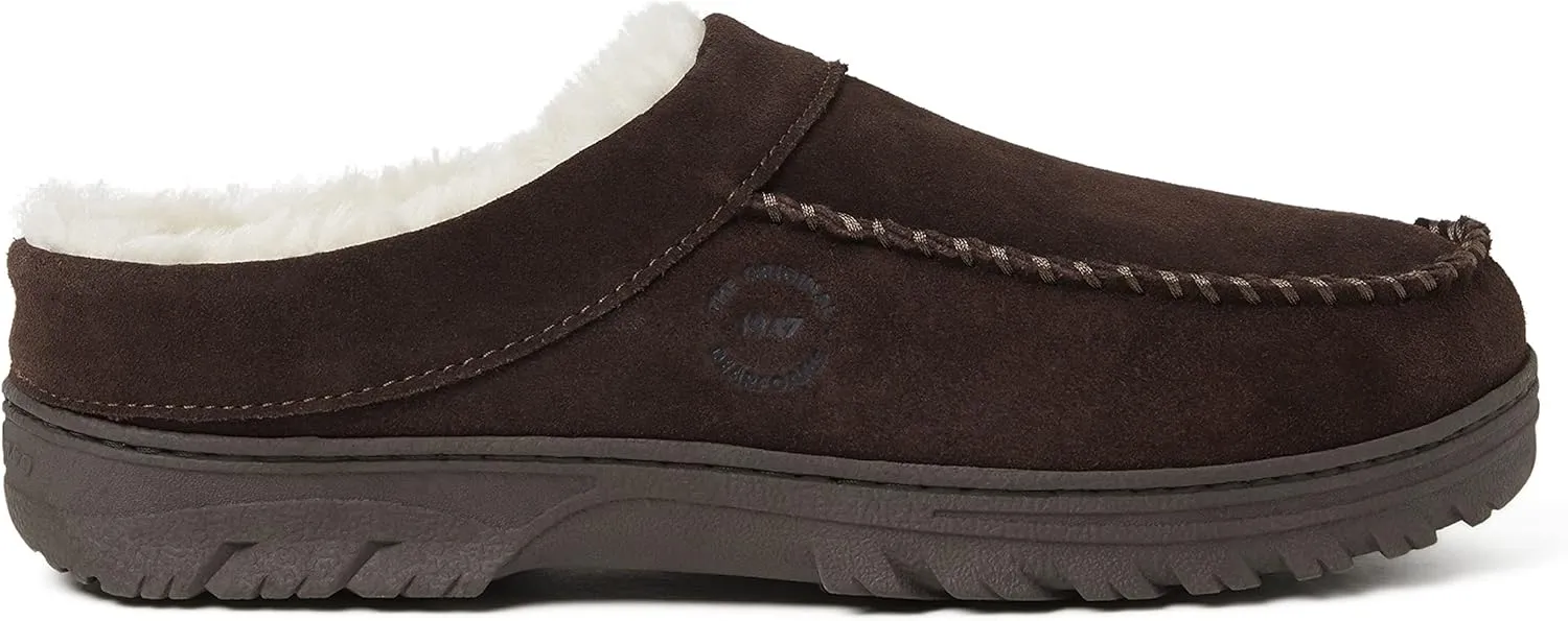 Dearfoams Men's Reed Genuine Suede Clog