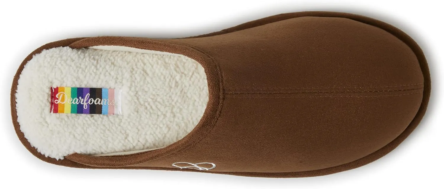 Dearfoams Women's Celebrates Pride Scuff with Inclusive Sizing Slipper