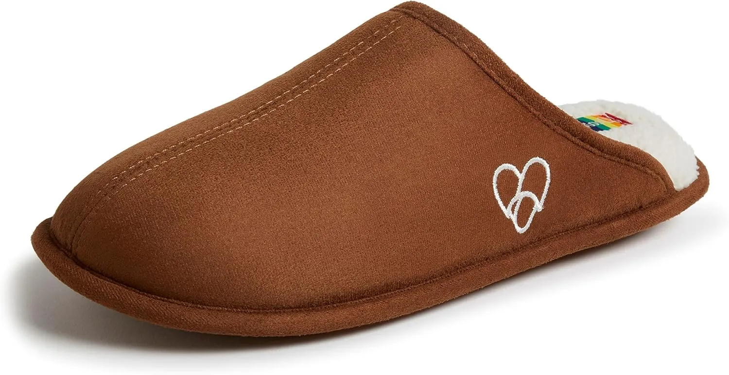 Dearfoams Women's Celebrates Pride Scuff with Inclusive Sizing Slipper