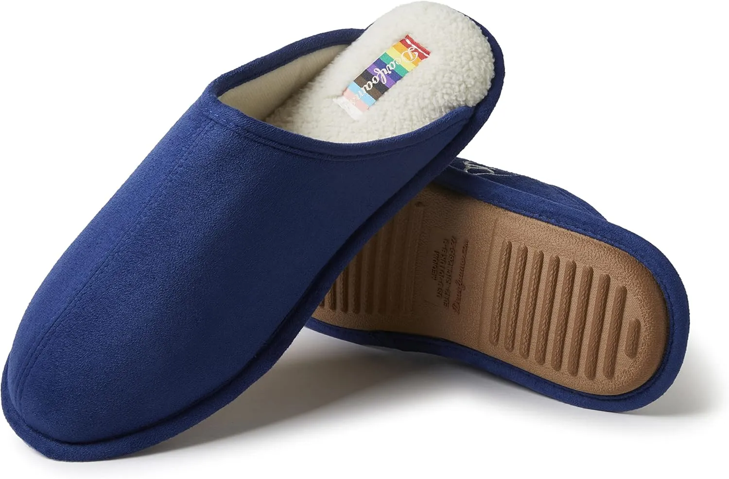Dearfoams Women's Celebrates Pride Scuff with Inclusive Sizing Slipper
