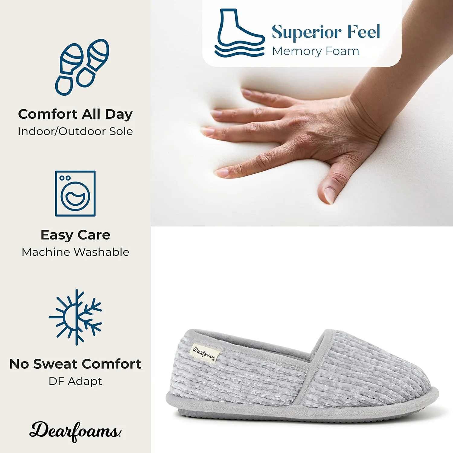 Dearfoams Women's Chenille A-Line Slipper