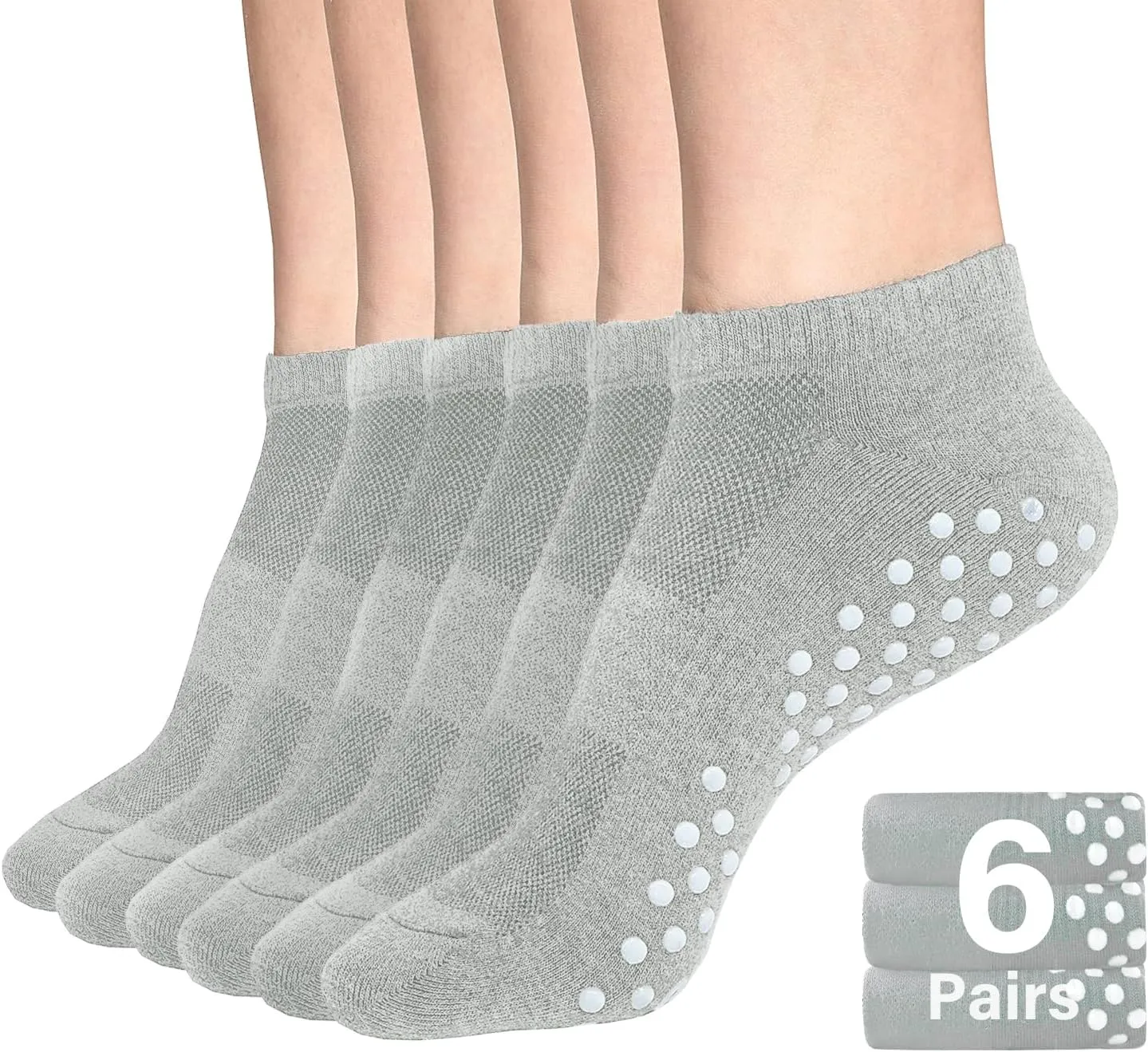 DIBAOLONG Womens & Mens Low Cut Socks, 6-Pair Ankle No Show Athletic Short Cotton Socks