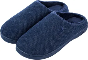 DL Womens Memory Foam Slippers, Cozy Slip on House Slippers for Women Indoor Outdoor, Comfy Women's Bedroom Slippers Warm Soft Flannel Lining Home Slippers Size 5-12 Purple Blue Pink Grey Navy Black