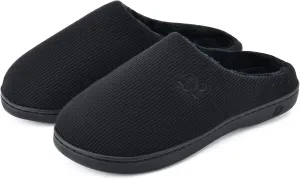 DL Womens Memory Foam Slippers, Cozy Slip on House Slippers for Women Indoor Outdoor, Comfy Women's Bedroom Slippers Warm Soft Flannel Lining Home Slippers Size 5-12 Purple Blue Pink Grey Navy Black