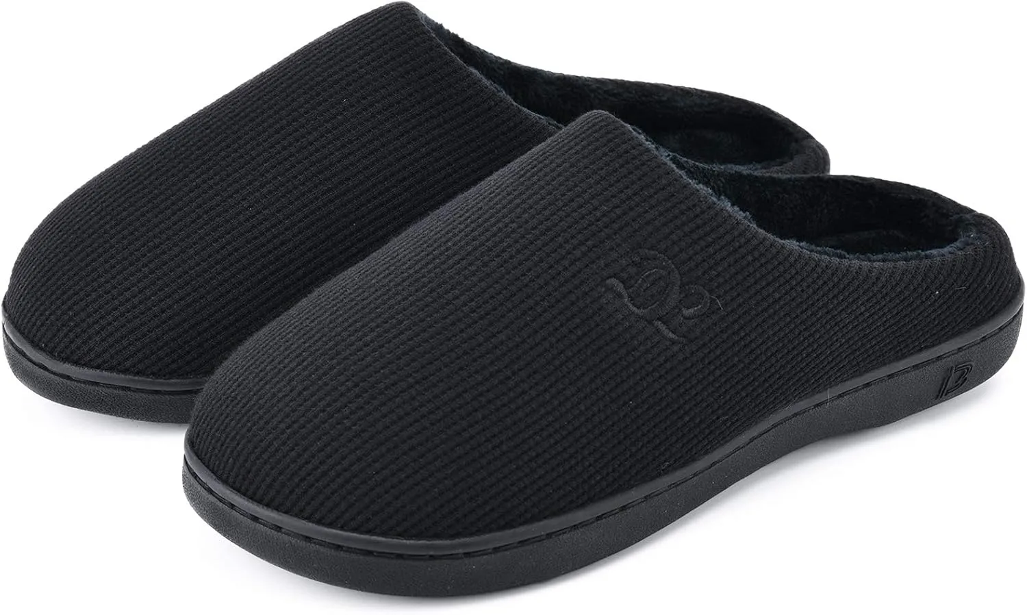 DL Womens Memory Foam Slippers, Cozy Slip on House Slippers for Women Indoor Outdoor, Comfy Women's Bedroom Slippers Warm Soft Flannel Lining Home Slippers Size 5-12 Purple Blue Pink Grey Navy Black
