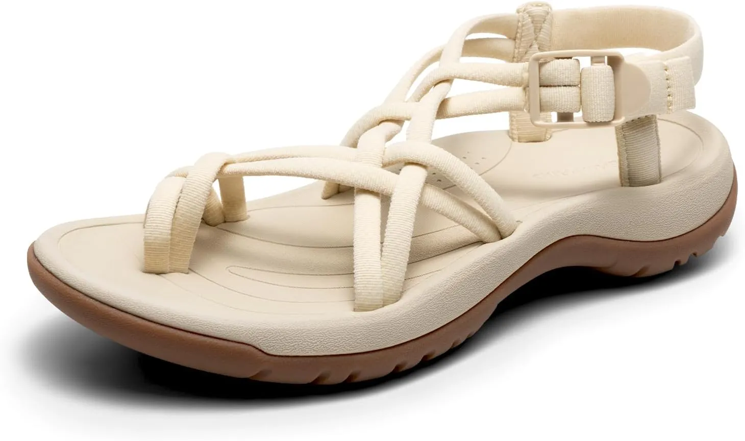 DREAM PAIRS Women's Walking Sandals With Arch Support Elastic Strap Summer Sport Athletic Casual Hiking Outdoor Sandal