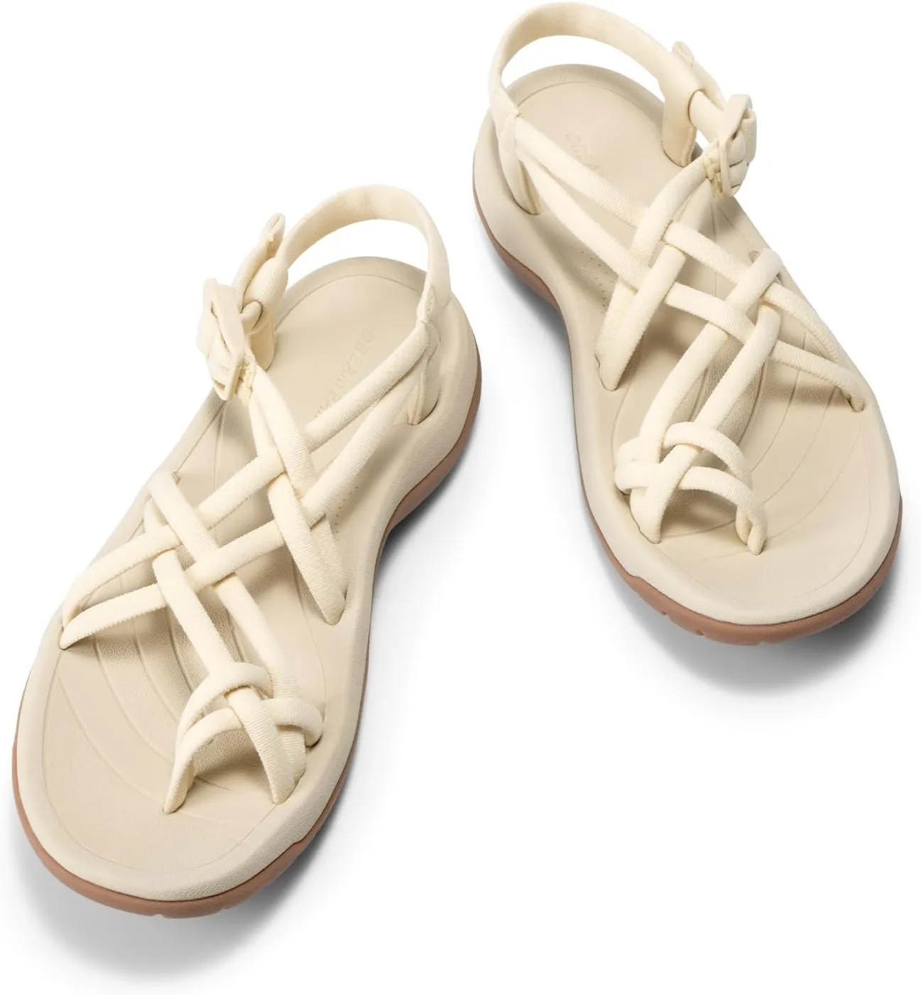 DREAM PAIRS Women's Walking Sandals With Arch Support Elastic Strap Summer Sport Athletic Casual Hiking Outdoor Sandal