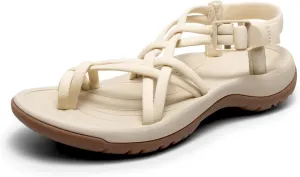 DREAM PAIRS Women's Walking Sandals With Arch Support Elastic Strap Summer Sport Athletic Casual Hiking Outdoor Sandal