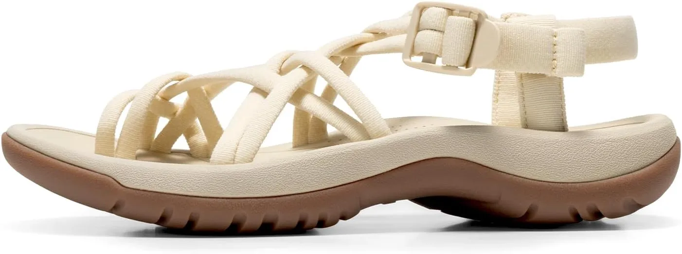 DREAM PAIRS Women's Walking Sandals With Arch Support Elastic Strap Summer Sport Athletic Casual Hiking Outdoor Sandal