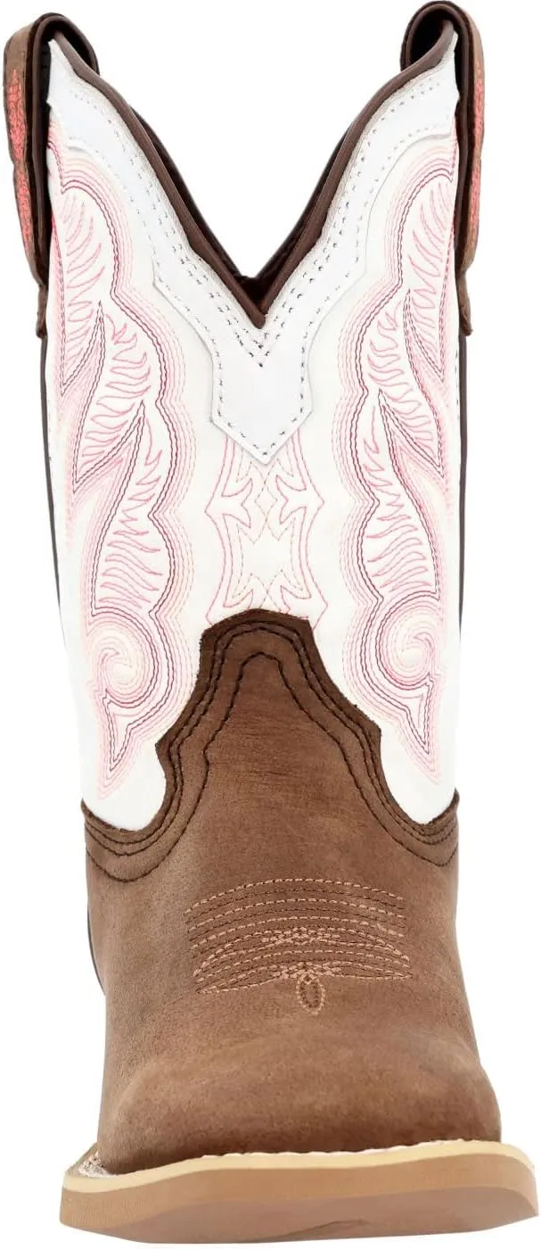 Durango® Lil' Rebel Pro™ Big Kid's Trail Brown and White Western Boot