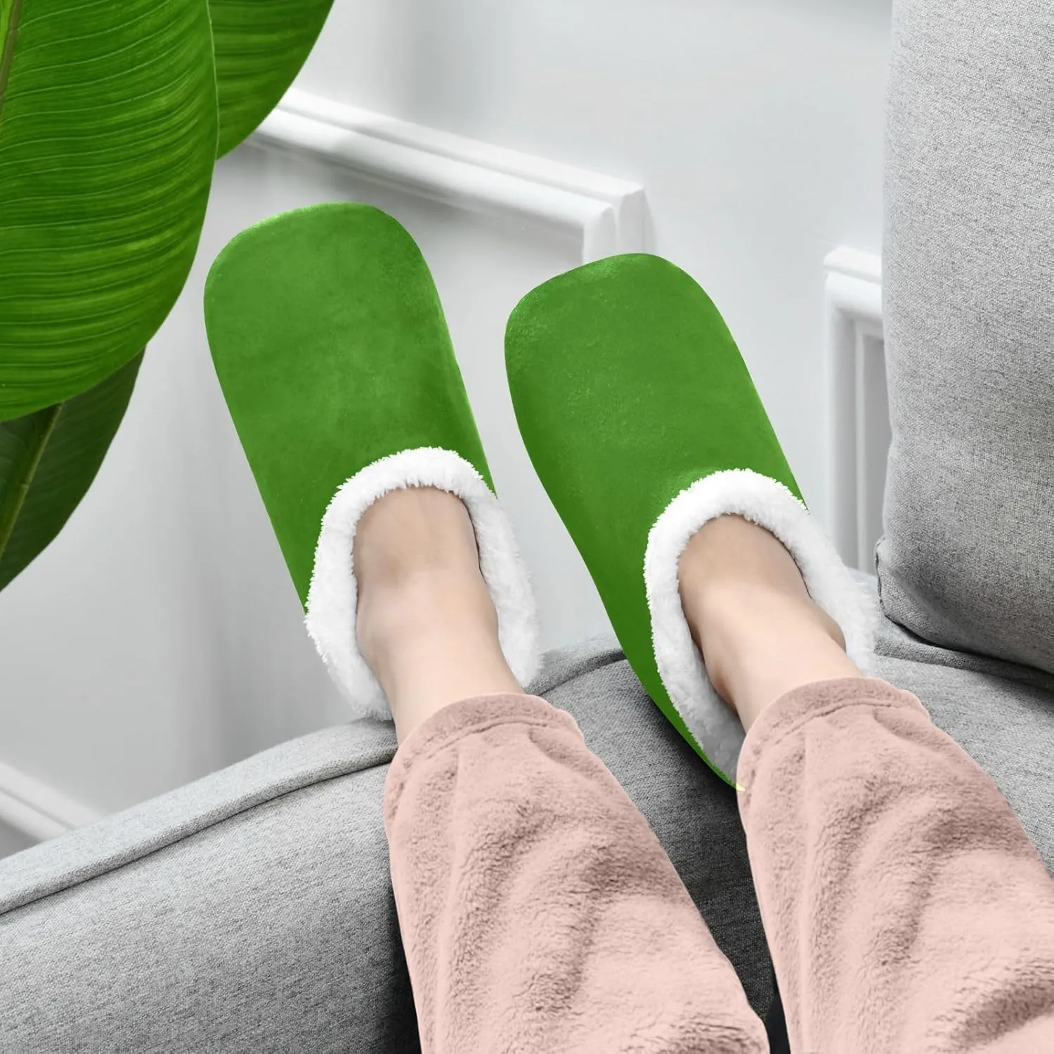 Dussdil Home Winter Slippers Spa Travel House Slipper Soft Memory Foam Slipper Non Slip for Hotel Bedroom Shoes Slippers