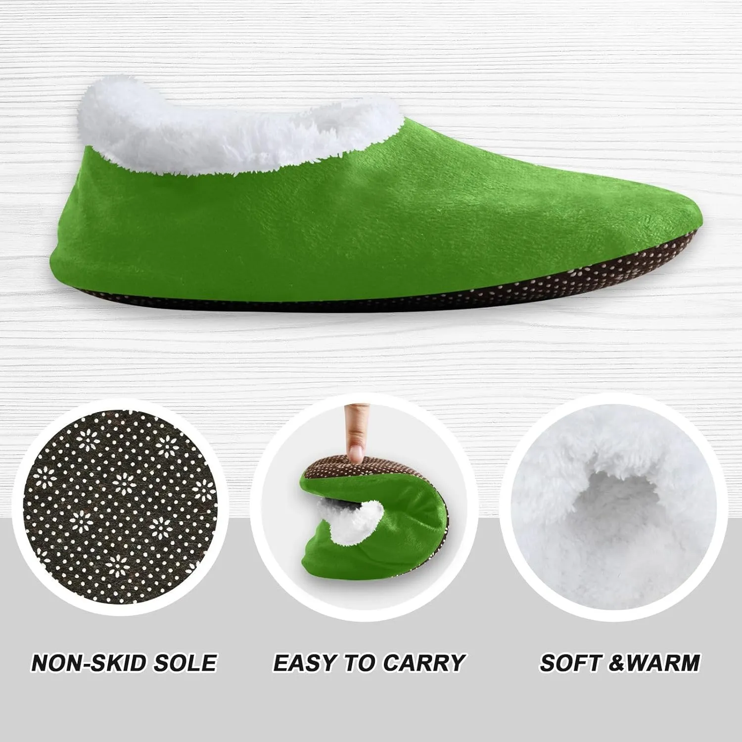 Dussdil Home Winter Slippers Spa Travel House Slipper Soft Memory Foam Slipper Non Slip for Hotel Bedroom Shoes Slippers