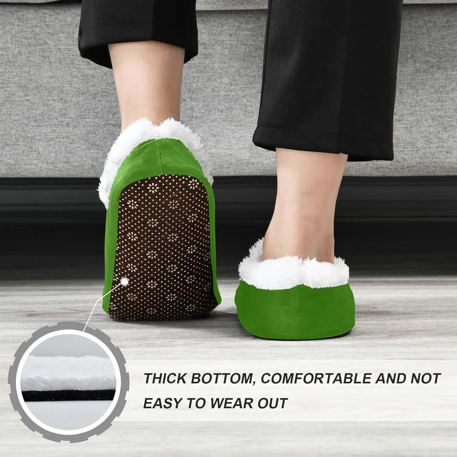 Dussdil Home Winter Slippers Spa Travel House Slipper Soft Memory Foam Slipper Non Slip for Hotel Bedroom Shoes Slippers