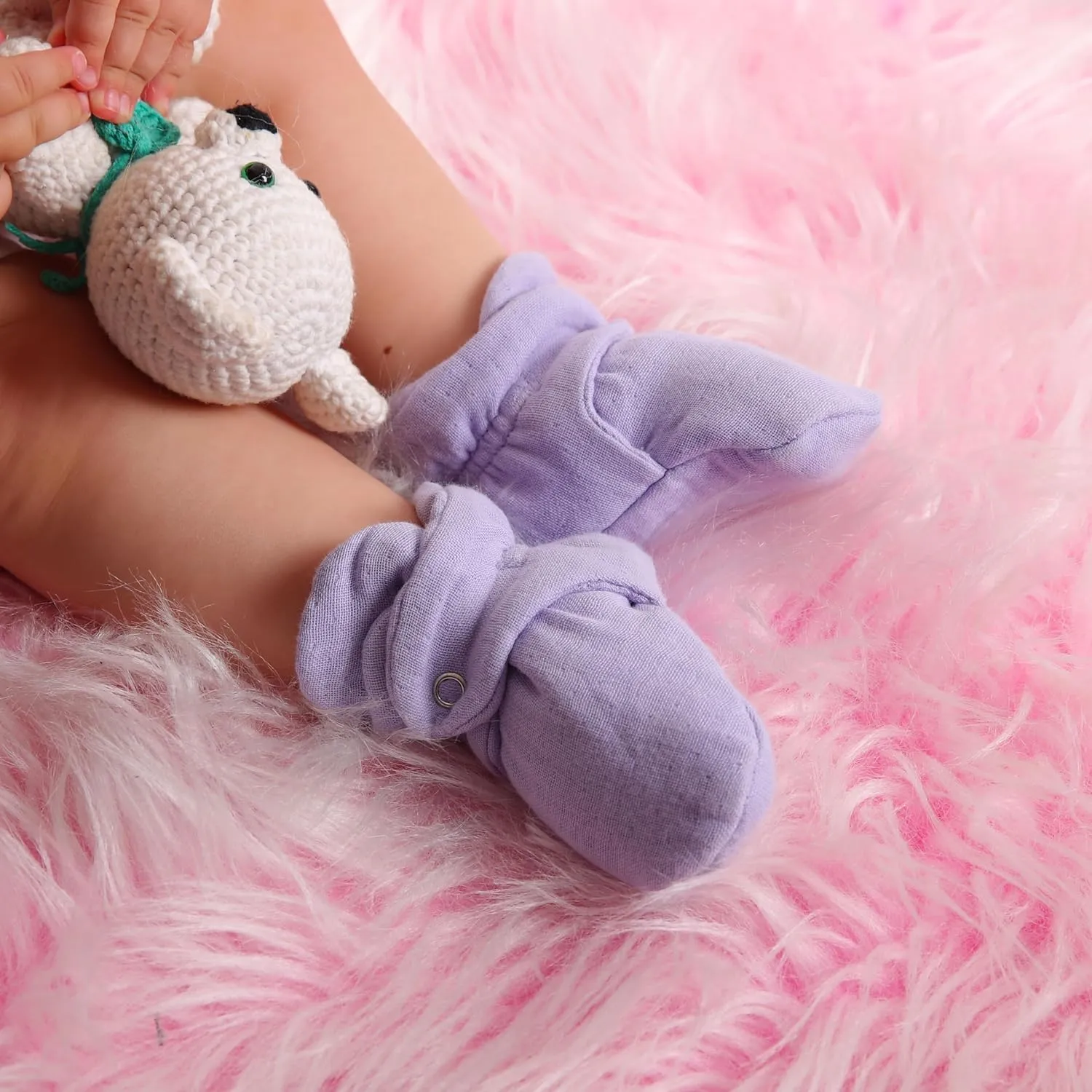 Ella Bonna Baby Booties Organic Cotton Muslin Newborn Baby Slippers Baby Boy Booties, Infant Girl Booties, 6-12 months, 0-6 Months, 12-18 Months, 0-3 Months, 18-24 Months, Toddler Shoes