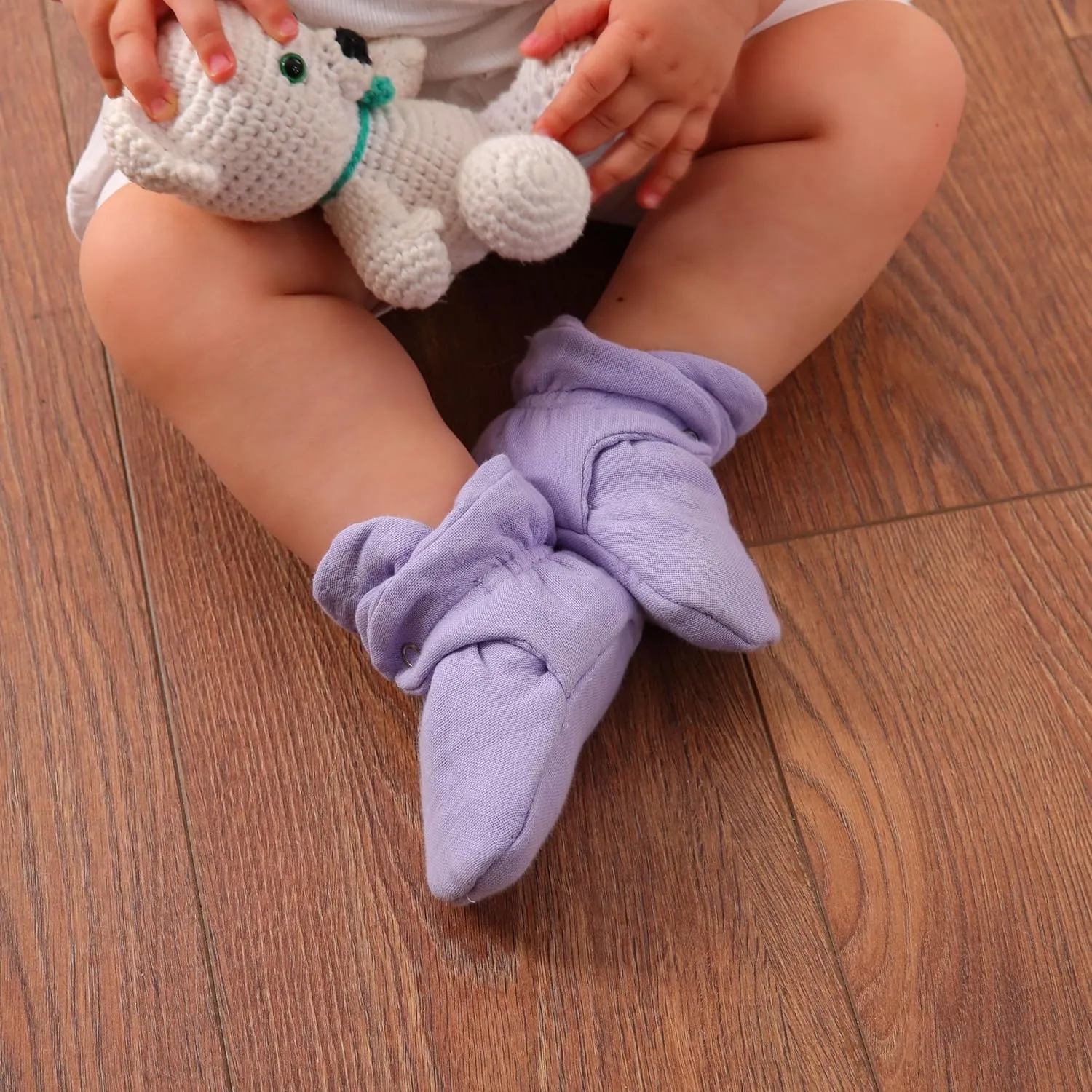 Ella Bonna Baby Booties Organic Cotton Muslin Newborn Baby Slippers Baby Boy Booties, Infant Girl Booties, 6-12 months, 0-6 Months, 12-18 Months, 0-3 Months, 18-24 Months, Toddler Shoes