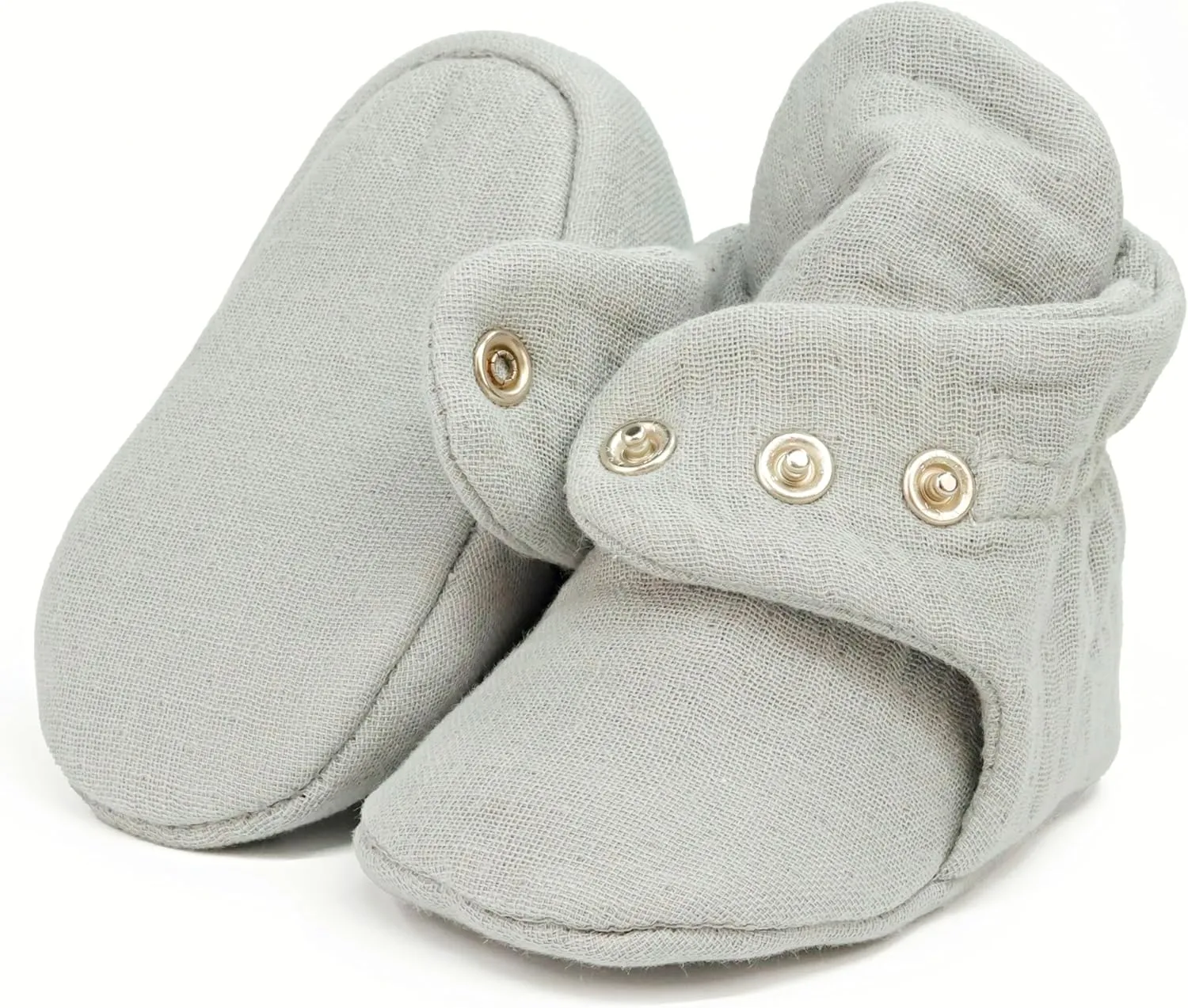 Ella Bonna Baby Booties Organic Cotton Muslin Newborn Baby Slippers Baby Boy Booties, Infant Girl Booties, 6-12 months, 0-6 Months, 12-18 Months, 0-3 Months, 18-24 Months, Toddler Shoes
