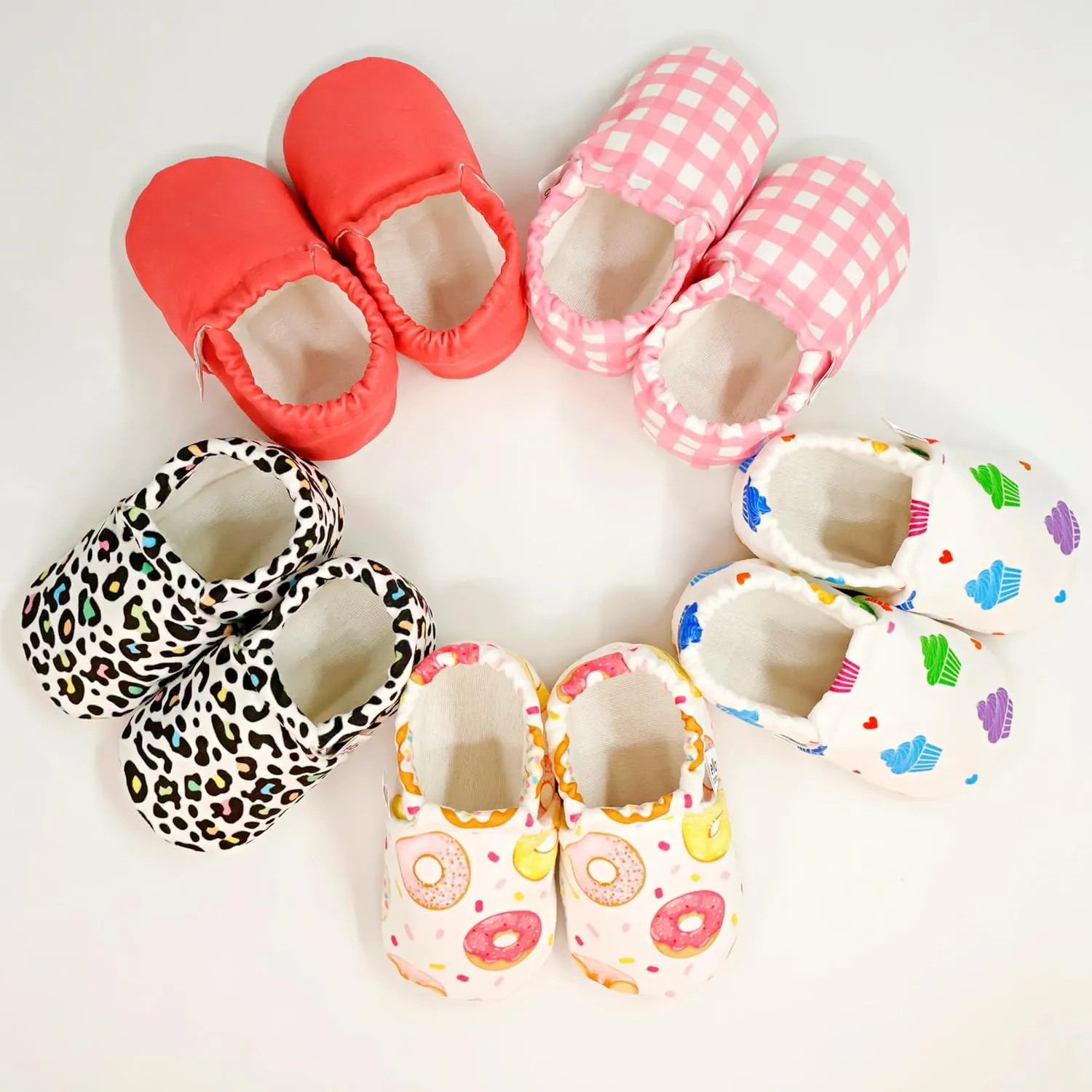 Ella Bonna Cotton Toddler Slippers Baby, Boys Slippers Non-Slip Soft Sole, Stay On Kids Slippers Girls, Baby Booties Socks, Slippers for Girls, Newborn Shoes, Rainbow, 0-6 Months