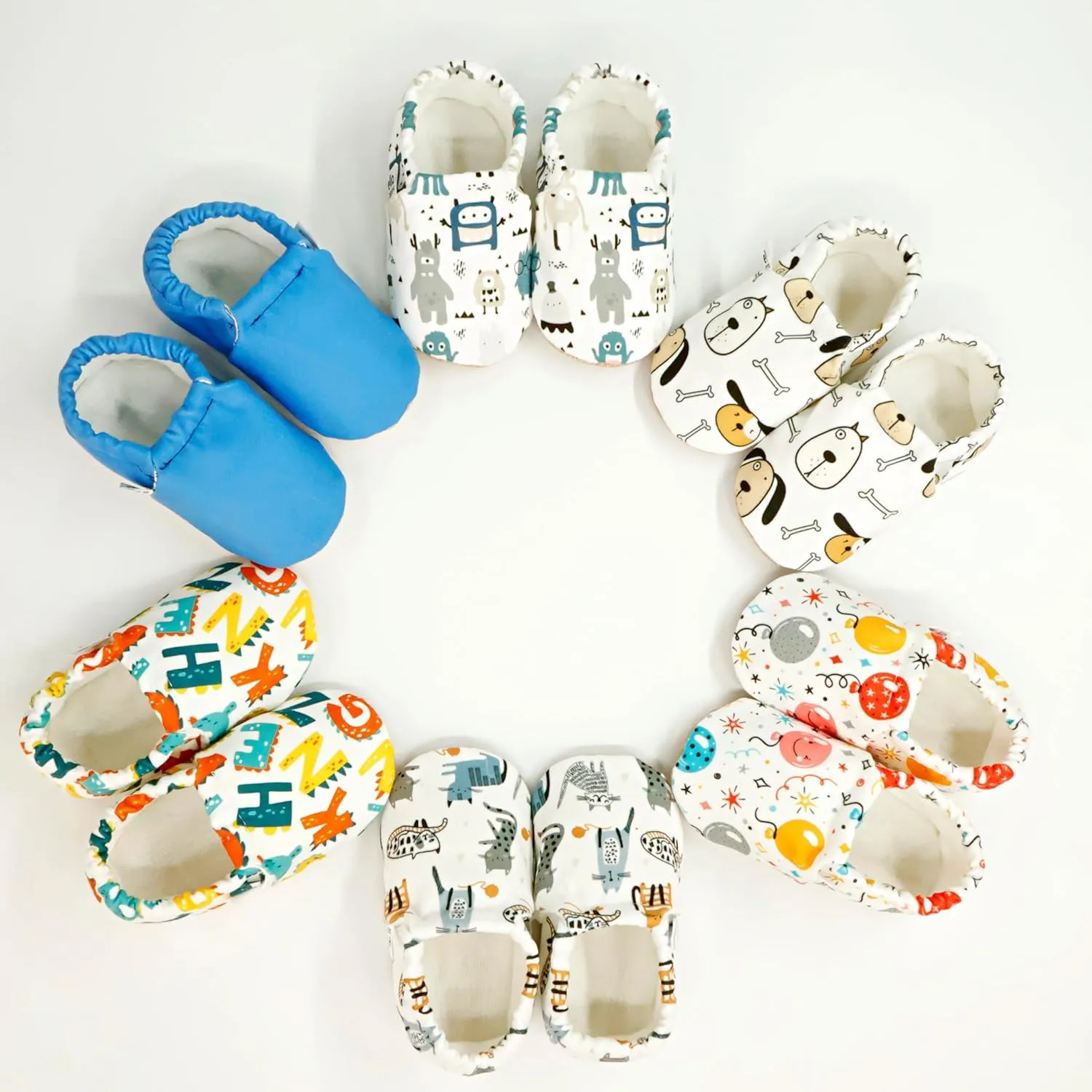 Ella Bonna Cotton Toddler Slippers Baby, Boys Slippers Non-Slip Soft Sole, Stay On Kids Slippers Girls, Baby Booties Socks, Slippers for Girls, Newborn Shoes, Rainbow, 0-6 Months