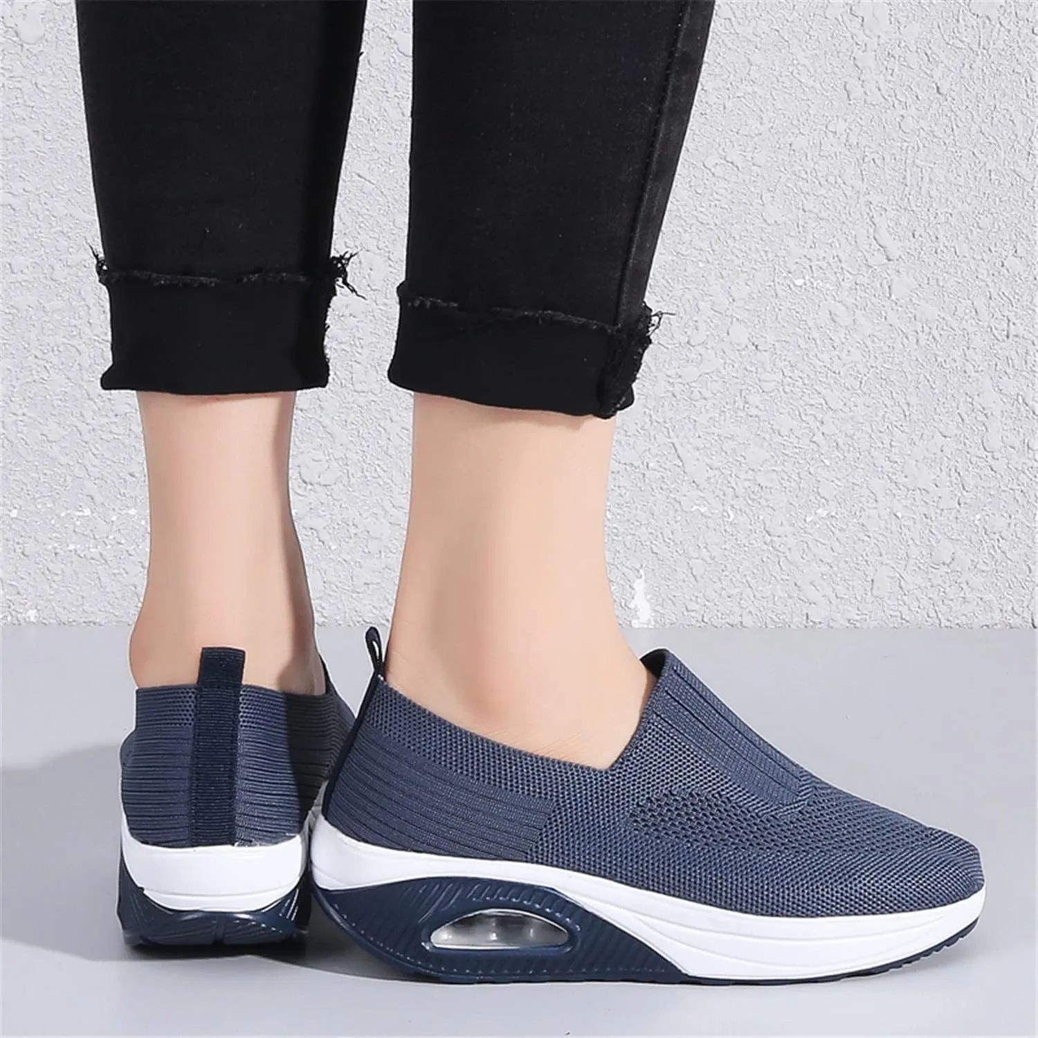 EnllerviiD Women Nurse Sneakers Platform Sneakers Air Cushion Walking Wedge Sneaker Food Service Shoes Ladies Toning Rocker Shoes